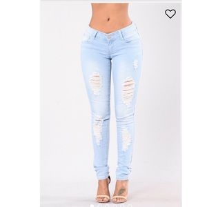 Light wash fashion nova jeans